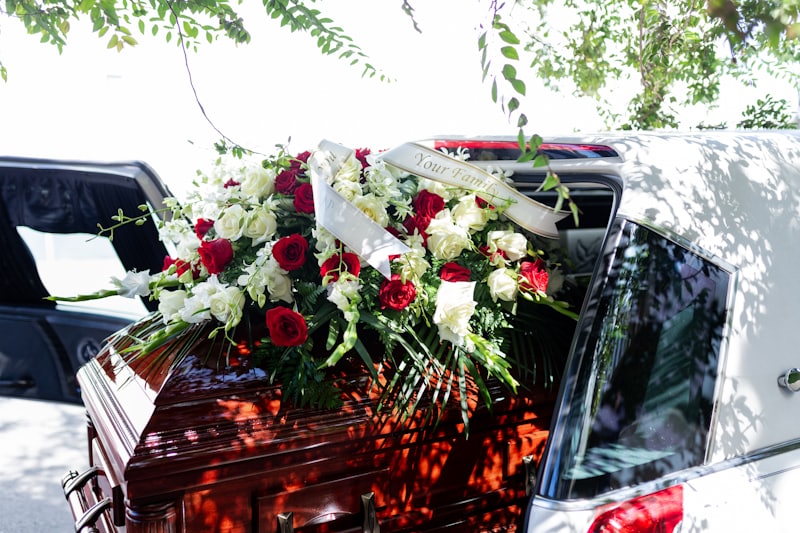 Selection of funeral caskets