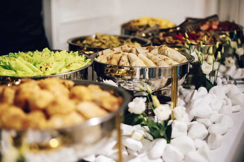 Catering prepared for a family gathering